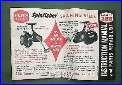 Vintage PENN Spinfisher Model 700/701 Greenie Spinning Reel. Circa 1960's. USA