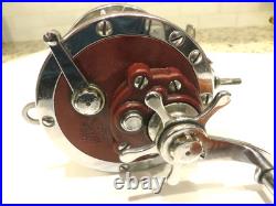 Vintage Penn 114H 6/0 Salt Water Big Game Fishing Reel, Red Sides EXCELLENT