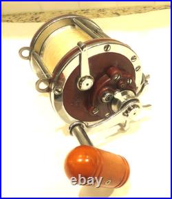 Vintage Penn 114H 6/0 Salt Water Big Game Fishing Reel, Red Sides EXCELLENT