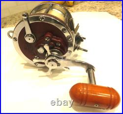 Vintage Penn 114H 6/0 Salt Water Big Game Fishing Reel, Red Sides EXCELLENT