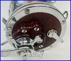 Vintage Penn 114H Senator 6/0 Big Game Fishing Reel Red Color #2 USA