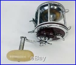 Vintage Penn 114H Senator 6/0 Big Game Fishing Reel Red Color #2 USA