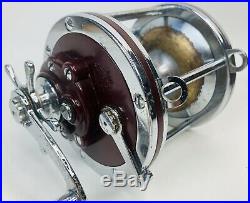 Vintage Penn 114H Senator 6/0 Big Game Fishing Reel Red Color #2 USA