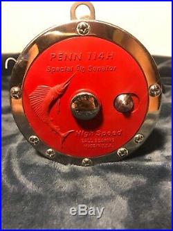 Vintage Penn 114H Special Senator 6/0 High Speed Big Game Fishing Reel USA Nice