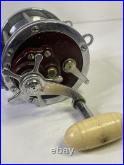 Vintage Penn 114h Senator 6/0 Salt Water Fishing Reel Solid Aluminum Frame