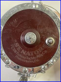 Vintage Penn 114h Senator 6/0 Salt Water Fishing Reel Solid Aluminum Frame