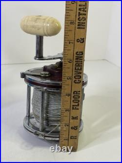 Vintage Penn 114h Senator 6/0 Salt Water Fishing Reel Solid Aluminum Frame