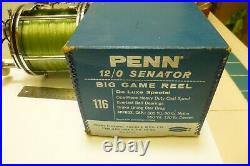 Vintage Penn 12/0 Senator New In Box, WITH CROME SPOOL VERY RARE(STORED 30 YEARS)