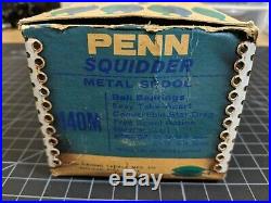 Vintage Penn 140M Squidder Metal Spool Fishing Reel Original Box Made in USA