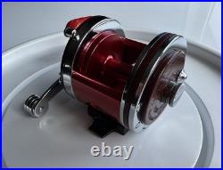 Vintage Penn 146 Squidder JR Red Anniversary Spool Tiburon Red Bakelite Handle