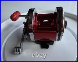 Vintage Penn 146 Squidder JR Red Anniversary Spool Tiburon Red Bakelite Handle