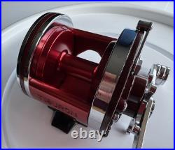 Vintage Penn 146 Squidder JR Red Anniversary Spool Tiburon Red Bakelite Handle
