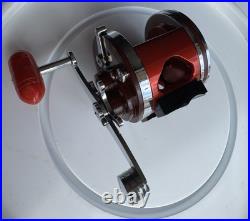 Vintage Penn 146 Squidder JR Red Anniversary Spool Tiburon Red Bakelite Handle