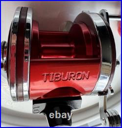 Vintage Penn 146 Squidder JR Red Anniversary Spool Tiburon Red Bakelite Handle