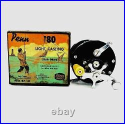 Vintage Penn 180 Casting Reel Pat'D' with Box 1950's