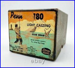 Vintage Penn 180 Casting Reel Pat'D' with Box 1950's