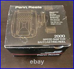Vintage Penn 2000 Speed Shifter Two Speed Baitcasting Reel New In Box