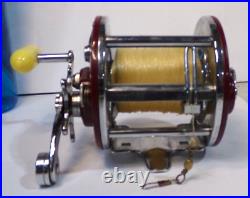 Vintage Penn 209MF PEER Monofil Level Wind Yellow Handle with original box