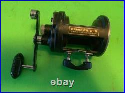Vintage Penn 25 Gls Graphite Lever Drag Senator Fishing Reel Made In The USA