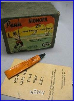 Vintage Penn 25 Gray Mono Reel