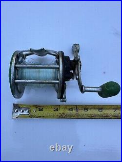Vintage Penn 25 Monofil with green handle Fishing Reel