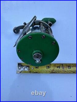 Vintage Penn 25 Monofil with green handle Fishing Reel