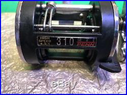 Vintage Penn 310 Gti High Speed Conventional Level Wind Graphite Reel-excellent