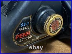Vintage Penn 4200-SS Ultra Light Spinning Fishing Reel. Made in USA