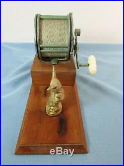 Vintage Penn 49 Fishing Reel Clock By Marine Time Co 1972 Not Working Rare