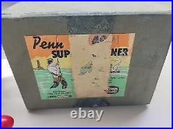 Vintage Penn 49 with Reel, Original Box, Vintage Book, red Handle (1953 Era)