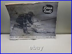 Vintage Penn 49 with Reel, Original Box, Vintage Book, red Handle (1953 Era)