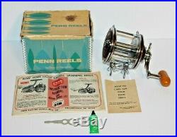 Vintage Penn 4/0 Senator 113H Fishing Reel with Box Tools & Papers #2