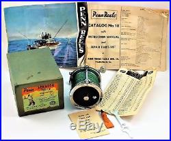 Vintage Penn 4/0 Senator No. 113 Fishing Reel 1950s Original Box & Accessories
