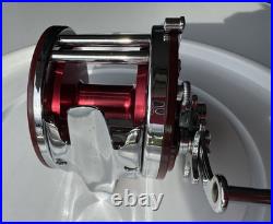 Vintage Penn 501 Jig-Master Red Anniversary Spool & Red Bakelite Handle