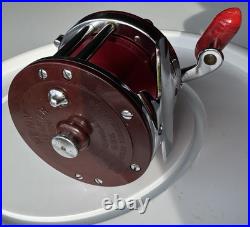 Vintage Penn 501 Jig-Master Red Anniversary Spool & Red Bakelite Handle