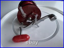 Vintage Penn 501 Jig-Master Red Anniversary Spool Tiburon Frame Bakelite Handle