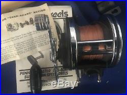 Vintage Penn 506HS Super Jigmaster Reel with Newell Base and clamp