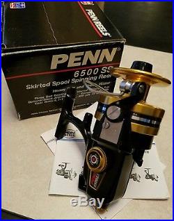 Vintage Penn 6500 ss spinning reel, box