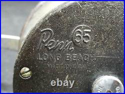 Vintage Penn 65 Long Beach Fishing Reel Good Condition