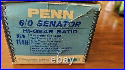 Vintage Penn 6/0 Senator 114 H Fishing Reel Big Game made in the USA
