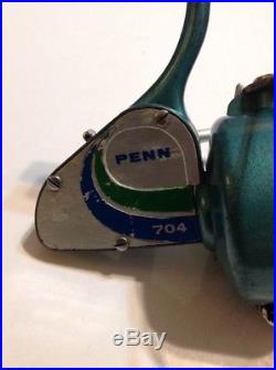 Vintage Penn 704 Spinfisher 1st Version Spinning Reel WithOriginal Box Lot P-25