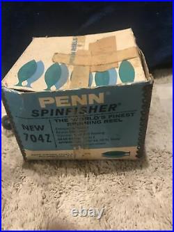 Vintage Penn 704z Spinfisher Spinning Fishing Reel Nice
