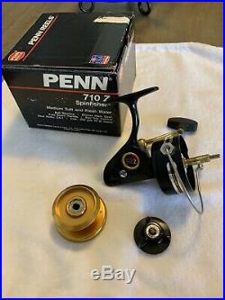 Vintage Penn 710Z Saltwater Spinning Reel With Box And Paperwork Mint USA