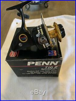 Vintage Penn 710Z Saltwater Spinning Reel With Box And Paperwork Mint USA