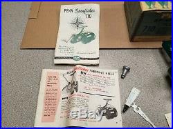 Vintage Penn 710 Spinfisher Fishing Reel Box And Instructions Very Nice
