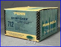Vintage Penn 712 Spinfisher Saltwater Spinning Reel Made in USA With Box
