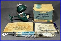Vintage Penn 712 Spinfisher Saltwater Spinning Reel Made in USA With Box