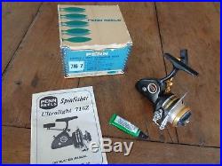 Vintage Penn 716Z Spinfisher Ultra Light Spinning Reel, RH, in box, USA, Ex