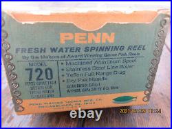 Vintage Penn 720 Fresh Water Spinning Reel (new) In Original Box