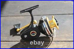 Vintage Penn 722Z Spinning Fishing Reel Made in USA Gold Black USED EXC